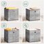 SONGMICS Aufbewahrungsbox, 6er Set, Ordnungsboxen aus Vliesstoff mit Griff, Boxen Aufbewahrung, 30 x 30 x 30 cm, Organizer Box, für Würfelregal, Faltbox, Kleideraufbewahrung, grau meliert RFB02LG-3