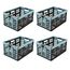 keeeper 4x Stabile Profi-Klappboxen mit Soft-Touch Griffen, 45 l, Ben, Nordic Blue (Blau)