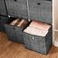 SONGMICS Aufbewahrungsbox, 6er Set, Ordnungsboxen aus Vliesstoff mit Griff, Boxen Aufbewahrung, 30 x 30 x 30 cm, Organizer Box, für Würfelregal, Faltbox, Kleideraufbewahrung, schwarz meliert RFB006B01