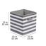 Amazon Basics zusammenklappbarer Aufbewahrungswürfel/Organizer aus Stoff mit Griffen, 33 cm x 33 cm x 33 cm, Weiß/Grau gestreift, 6 Stück