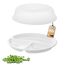 Westmark Mikrowellen-Set, 2tlg., Menüteller und Abdeckhaube, ø je 25 cm, Kunststoff, Weiß/Transparent, 224022E6