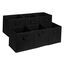 Amazon Basics zusammenklappbarer Aufbewahrungswürfel/Organizer aus Stoff mit Griffen, 6 Stück, Einfarbig Schwarz, 33 cm x 33 cm x 33 cm