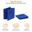 Amazon Basics Zusammenklappbarer Aufbewahrungswürfel/Organizer aus Stoff mit Griffen, 26,6 x 26,6 x 27,9 cm, 6 Stück, Einfarbig Marineblau