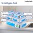 LocknLock PP Classic Vorratsdosen Set 5tlg., 180, 350, 600, 870ml, 3,6L, Vorratsdosen mit Deckel luftdicht & auslaufsicher, Gefrier-, Spülmaschinen- & Mikrowellengeeignete Aufbewahrungsboxen Küche