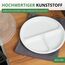 Westmark Mikrowellen-Menüteller mit 3 Einteilungen, 2 Stück, Durchmesser: 25 cm, Kunststoff, Weiß, 224022E3