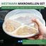 Westmark Mikrowellen-Set, 2tlg., Menüteller und Abdeckhaube, ø je 25 cm, Kunststoff, Weiß/Transparent, 224022E6