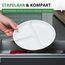 Westmark Mikrowellen-Menüteller mit 3 Einteilungen, 2 Stück, Durchmesser: 25 cm, Kunststoff, Weiß, 224022E3