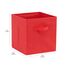Amazon Basics Foldable Storage Cubes, 6 Stück, Rot, 26.6 x 26.6 x 27.9 cm
