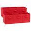 Amazon Basics Foldable Storage Cubes, 6 Stück, Rot, 26.6 x 26.6 x 27.9 cm