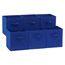 Amazon Basics Zusammenklappbarer Aufbewahrungswürfel/Organizer aus Stoff mit Griffen, 26,6 x 26,6 x 27,9 cm, 6 Stück, Einfarbig Marineblau
