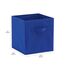 Amazon Basics Zusammenklappbarer Aufbewahrungswürfel/Organizer aus Stoff mit Griffen, 26,6 x 26,6 x 27,9 cm, 6 Stück, Einfarbig Marineblau