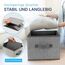 TOPP4u 3er Set Aufbewahrungsboxen aus Stoff 30x21x18 cm - Boxen Aufbewahrung - faltbare Aufbewahrungsbox - Schubladen Organizer Box - Kleiderschrank Kisten - Kleine Stoffboxen, Ordnungsbox Grau-Beige