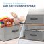TOPP4u 2er Set große Aufbewahrungsboxen 50x40x20 cm - Boxen Aufbewahrung groß - Aufbewahrungskorb faltbar - Kleiderschrank Organizer - Stoff Kleiderboxen als Schrank Kisten - Stoffboxen in Grau-Beige