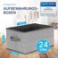 TOPP4u große Aufbewahrungs-Boxen Stoff 38x26x20 cm, 2er Set, Boxen Aufbewahrung groß, Aufbewahrungskorb faltbar, Schrank Organizer Box, Kisten für Kleiderschrank, Ordnungsbox in Grau-Beige