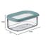Mepal - Lebensmittelbehälter Rechteckige Modula - Transparente Vorratsbox mit Deckel - Küchenorganizer & Aufbewahrungsbox aus Kunststoff - Stapelbar & Luftdicht - 425 ml - Nordic Green