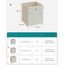 SONGMICS Aufbewahrungsbox, 6er Set, Ordnungsboxen, Oxford-Gewebe, Faltbox, 26 x 26 x 28 cm, Stoffbox, für Würfelregal, Organizer für Kleidung, weiß RFB126W01