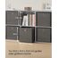 SONGMICS Aufbewahrungsbox, 6er Set, Ordnungsboxen, Oxford-Gewebe, Faltbox, 33 x 33 x 33 cm, Stoffbox, für Würfelregal, Organizer für Kleidung, nebelgrau RFB133G01