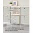 SONGMICS Aufbewahrungsbox, 6er Set, Ordnungsboxen, Oxford-Gewebe, Faltbox, 26 x 26 x 28 cm, Stoffbox, für Würfelregal, Organizer für Kleidung, weiß RFB126W01