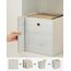SONGMICS Aufbewahrungsbox, 6er Set, Ordnungsboxen, Oxford-Gewebe, Faltbox, 26 x 26 x 28 cm, Stoffbox, für Würfelregal, Organizer für Kleidung, weiß RFB126W01