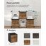 SONGMICS Aufbewahrungsbox, 6er Set, Ordnungsboxen, Oxford-Gewebe, Faltbox, 26 x 26 x 28 cm, Stoffbox, für Würfelregal, Organizer für Kleidung, vintagebraun-schwarz RFB126B01
