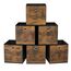 SONGMICS Aufbewahrungsbox, 6er Set, Ordnungsboxen, Oxford-Gewebe, Faltbox, 33 x 33 x 33 cm, Stoffbox, für Würfelregal, Organizer für Kleidung, vintagebraun-schwarz RFB133B01