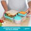 Sistema TO GO Bento-Box Cubes | 1,25 L | Brotdose für Pause mit Fächern und Snackbox | BPA-frei | 2 Stück | Minty Teal & Ocean Blue