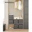 SONGMICS Aufbewahrungsbox, 6er Set, Ordnungsboxen, Oxford-Gewebe, Faltbox, 30 x 30 x 30 cm, Stoffbox, für Würfelregal, Organizer für Kleidung, nebelgrau RFB102G01