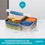 Sistema TO GO Bento-Box Cubes | 1,25 L | Brotdose für Pause mit Fächern und Snackbox | BPA-frei | 2 Stück | Minty Teal & Ocean Blue