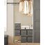 SONGMICS Aufbewahrungsbox, 6er Set, Ordnungsboxen, Oxford-Gewebe, Faltbox, 26 x 26 x 28 cm, Stoffbox, für Würfelregal, Organizer für Kleidung, nebelgrau RFB126G01