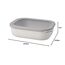 Mepal Multi Bowl Cirqula Rectangular - Mikrowellen Geschir - Geeignet als Luftdichte Aufbewahrungsbox für den Kühlschrank, Mikrowellengeschirr & als Frischhaltedosen - 2000 ml - Nordic white