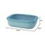 Mepal Multi Bowl Cirqula Rectangular - Mikrowellen Geschir - Geeignet als Luftdichte Aufbewahrungsbox für den Kühlschrank, Mikrowellengeschirr & als Frischhaltedosen - 2000 ml - Nordic Green