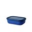 Mepal Multi Bowl Cirqula Rectangular - Mikrowellen Geschir - Geeignet als Luftdichte Aufbewahrungsbox für den Kühlschrank, Mikrowellengeschirr & als Frischhaltedosen - 1000 ml - Vivid blue