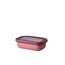 Mepal Multi Bowl Cirqula Rectangular - Mikrowellen Geschir - Geeignet als Luftdichte Aufbewahrungsbox für den Kühlschrank, Mikrowellengeschirr & als Frischhaltedosen - 500 ml - Vivid mauve