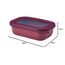 Mepal - Multi Bowl Cirqula Rectangular - Vorratsdose mit Deckel - Geeignet als Luftdichte Aufbewahrungsbox für den Kühlschrank, Mikrowellengeschirr & als Frischhaltedosen - 500 ml - Nordic Berry