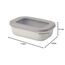 Mepal Multi Bowl Cirqula Rectangular - Mikrowellen Geschir - Geeignet als Luftdichte Aufbewahrungsbox für den Kühlschrank, Mikrowellengeschirr & als Frischhaltedosen - 500 ml - Nordic white
