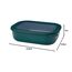 Mepal - Multi Bowl Cirqula Rectangular - Vorratsdose mit Deckel - Geeignet als Luftdichte Aufbewahrungsbox für den Kühlschrank, Mikrowellengeschirr & als Frischhaltedosen - 2000 ml - Nordic Pine