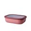 Mepal Multi Bowl Cirqula Rectangular - Mikrowellen Geschir - Geeignet als Luftdichte Aufbewahrungsbox für den Kühlschrank, Mikrowellengeschirr & als Frischhaltedosen - 2000 ml - Vivid mauve