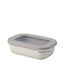 Mepal Multi Bowl Cirqula Rectangular - Mikrowellen Geschir - Geeignet als Luftdichte Aufbewahrungsbox für den Kühlschrank, Mikrowellengeschirr & als Frischhaltedosen - 500 ml - Nordic white