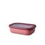 Mepal Multi Bowl Cirqula Rectangular - Mikrowellen Geschir - Geeignet als Luftdichte Aufbewahrungsbox für den Kühlschrank, Mikrowellengeschirr & als Frischhaltedosen - 1000 ml - Vivid mauve