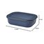 Mepal - Multi Bowl Cirqula Rectangular - Vorratsdose mit Deckel - Geeignet als Luftdichte Aufbewahrungsbox für den Kühlschrank, Mikrowellengeschirr & als Frischhaltedosen - 1000 ml - Nordic Denim