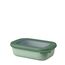 Mepal Multi Bowl Cirqula Rectangular - Mikrowellen Geschir - Geeignet als Luftdichte Aufbewahrungsbox für den Kühlschrank, Mikrowellengeschirr & als Frischhaltedosen - 500 ml - Nordic sage