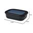 Mepal Multi Bowl Cirqula Rectangular - Mikrowellen Geschir - Geeignet als Luftdichte Aufbewahrungsbox für den Kühlschrank, Mikrowellengeschirr & als Frischhaltedosen - 1000 ml - Nordic black