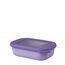 Mepal Multi Bowl Cirqula Rectangular - Mikrowellen Geschir - Geeignet als Luftdichte Aufbewahrungsbox für den Kühlschrank, Mikrowellengeschirr & als Frischhaltedosen - 500 ml - Vivid lilac