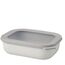 Mepal Multi Bowl Cirqula Rectangular - Mikrowellen Geschir - Geeignet als Luftdichte Aufbewahrungsbox für den Kühlschrank, Mikrowellengeschirr & als Frischhaltedosen - 1000 ml - Nordic white