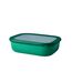 Mepal Multi Bowl Cirqula Rectangular - Mikrowellen Geschir - Geeignet als Luftdichte Aufbewahrungsbox für den Kühlschrank, Mikrowellengeschirr & als Frischhaltedosen - 2000 ml - Vivid green