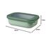Mepal Multi Bowl Cirqula Rectangular - Mikrowellen Geschir - Geeignet als Luftdichte Aufbewahrungsbox für den Kühlschrank, Mikrowellengeschirr & als Frischhaltedosen - 500 ml - Nordic sage