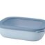 Mepal Multi Bowl Cirqula Rectangular - Mikrowellen Geschir - Geeignet als Luftdichte Aufbewahrungsbox für den Kühlschrank, Mikrowellengeschirr & als Frischhaltedosen - 2000 ml - Nordic blue