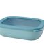 Mepal Multi Bowl Cirqula Rectangular - Mikrowellen Geschir - Geeignet als Luftdichte Aufbewahrungsbox für den Kühlschrank, Mikrowellengeschirr & als Frischhaltedosen - 2000 ml - Nordic Green