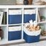 OrganiHaus Aufbewahrungsbox 30x30cm 3er-Set, Würfelkörbe aus Stoff mit Seilgriffen, Faltbare Aufbewahrungswürfel für Kallax Organizer, Ablagekörbe für das Kinderzimmer Navy blau
