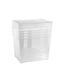 Grizzly Aufbewahrungsboxen 5 x 20 L medium hoch mit Deckel transparent - Klarsichtboxen stapelbar mit Belüftung